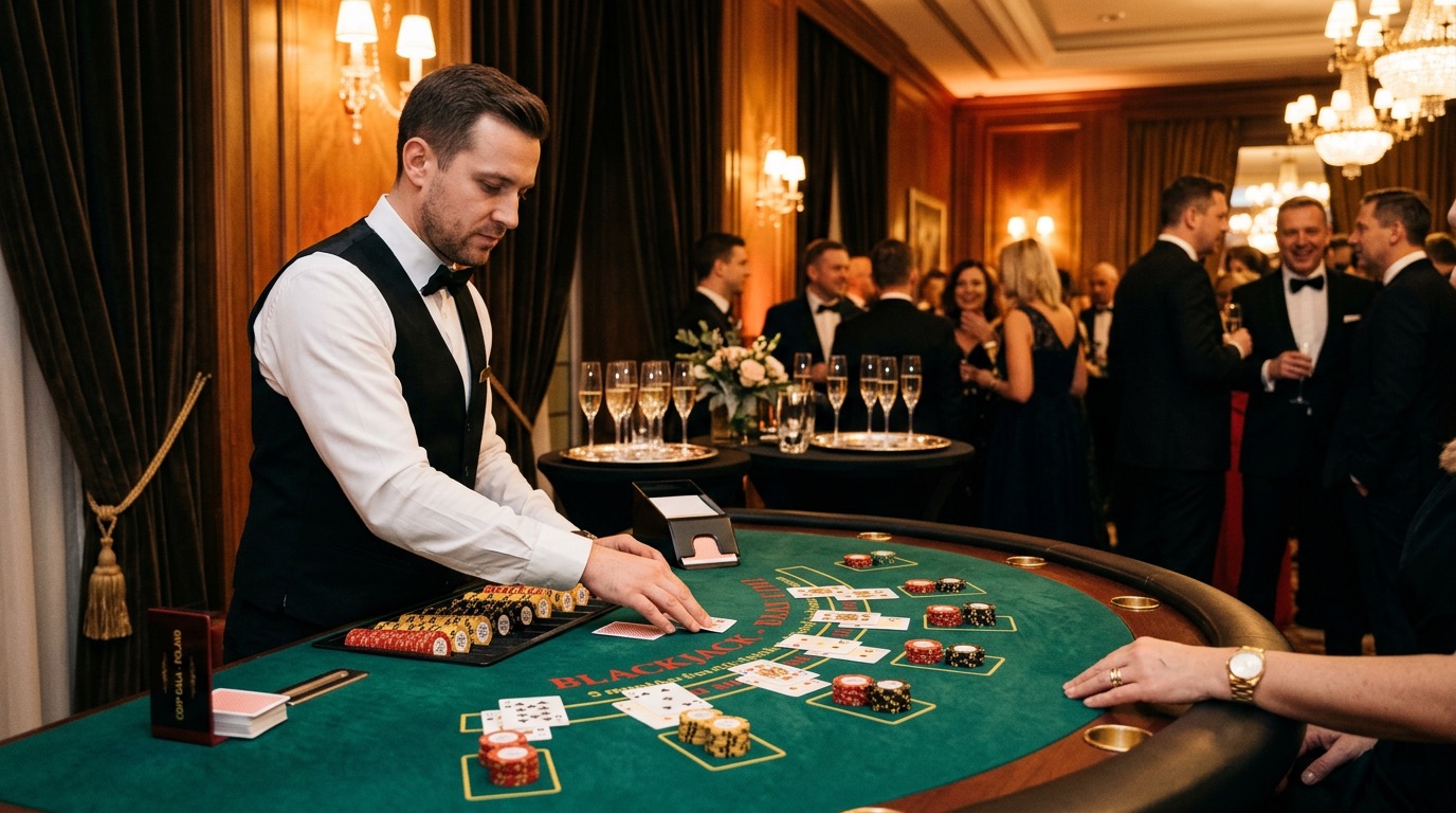 Event firmowy w stylu kasyna — wieczór tematyczny z grami karcianymi