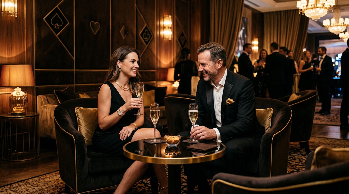 Strefa VIP na evencie w stylu kasyna